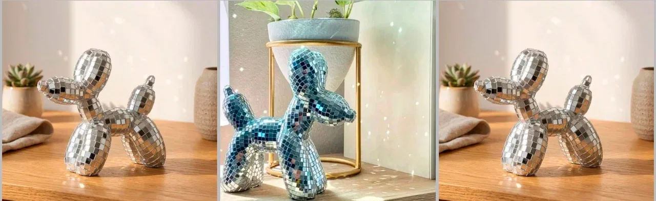 Зеркальный Balloon dog в стиле диско. Мастер-класс
