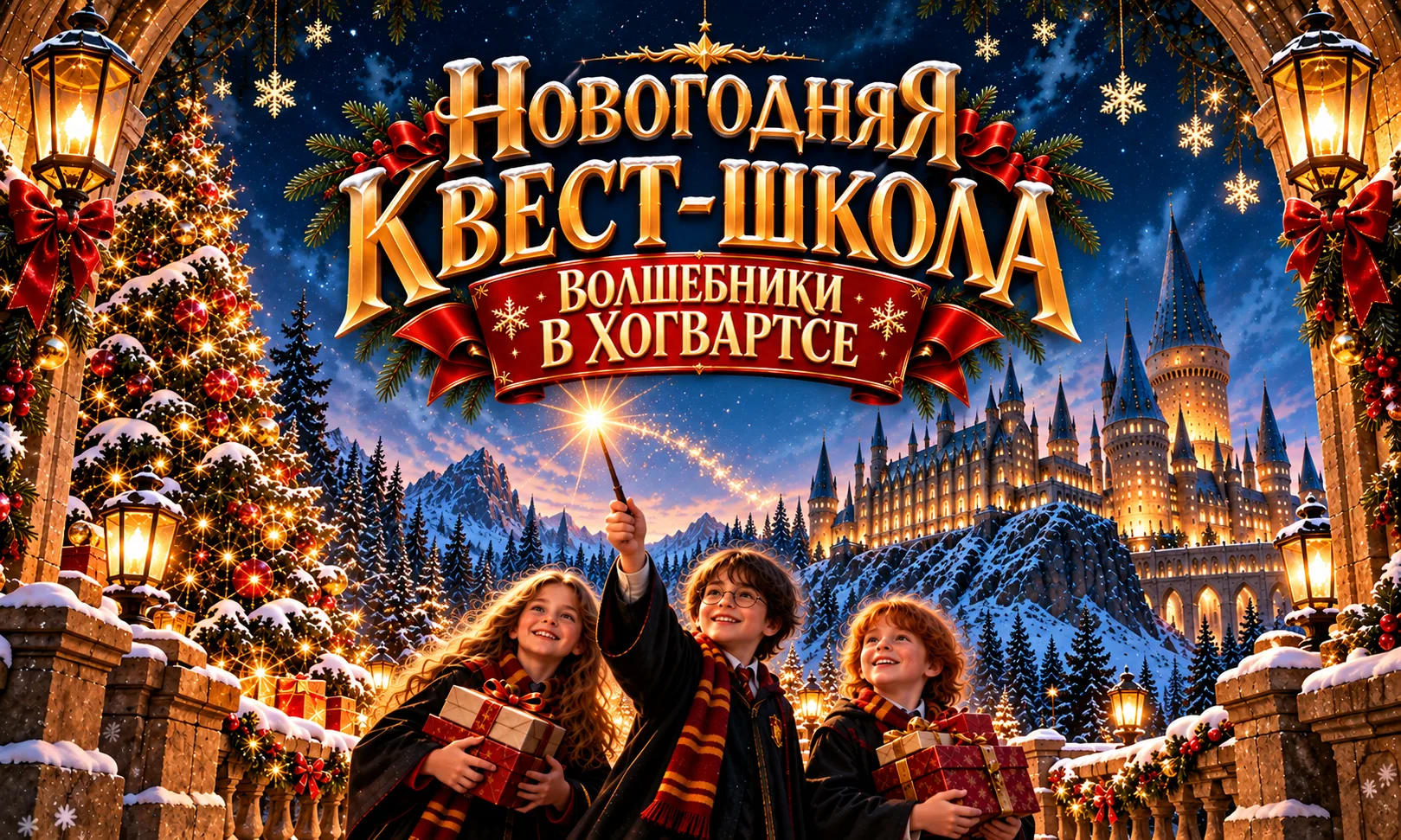 Новогодняя квест-школа волшебника в Хогвартсе 🎄
