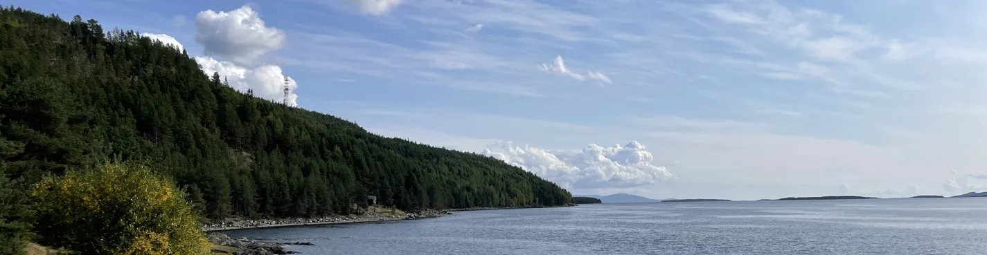 Кандалакша и Белое море с горы Волосяной