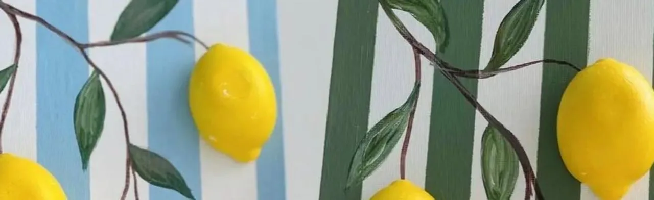 Картина с лимонами. Мастер-класс